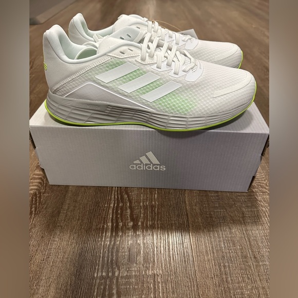Adidas White/Green Duramo SL Mens Shoes - US Size 8 - Picture 4 of 6